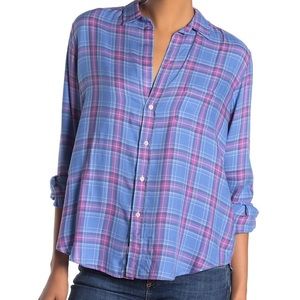 Frank & Eileen plaid blue button down shirt
